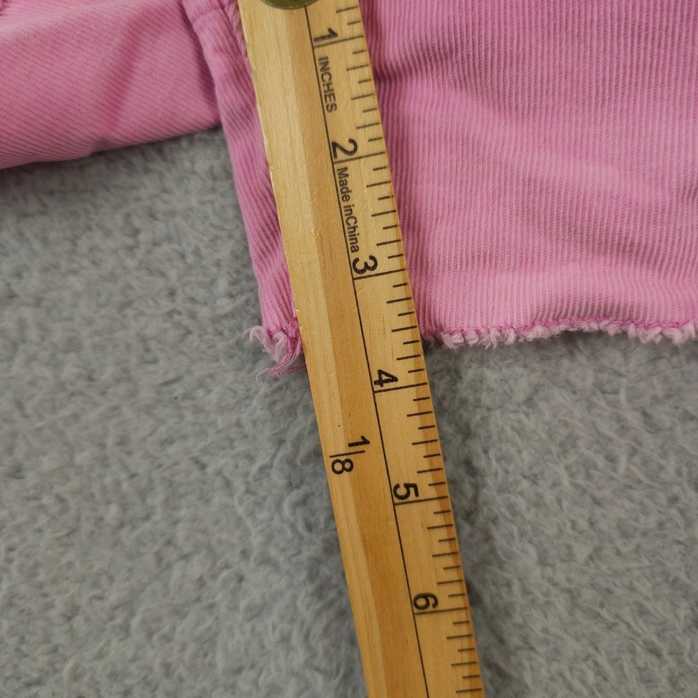 American Eagle Shorts Womens 0 Pink Corduroy Micro Mini Low Rise Cut Off Stretch - Picture 7 of 11